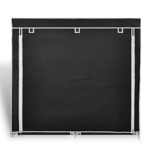 vidaXL-Scarpiera-in-Tessuto-Richiudibile-115-x-28-x-110-cm-Nera