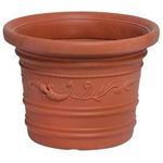 Vasi Tondi Festonati Prestige Hdpe Terracotta cm.45x34H