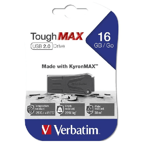 Verbatim-ToughMAX---Memoria-USB-16-GB---Nero