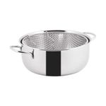 Metalsomma Friggitrice cm 24 Acciaio inox aisi 430 con Cestello in Alluminio Antiruggine