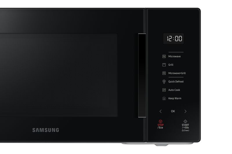 Samsung-MG23T5018AK-Forno-Microonde-23-Litri-1100W-Cottura-Automatica-e-Home-Dessert-Glass-Design-Nero