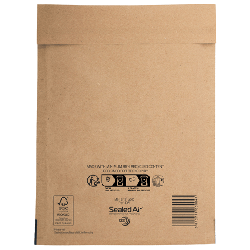 10-Buste-imbottite-GOLD-C-15X21cm-UTILE-avana-MAIL-LITE®-SEALED-AIR®