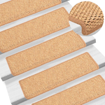 Tappeti Autoadesivi Scale Aspetto Sisal 15pz 65x21x4 Arancione