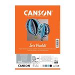 Canson Confezione 25 Fogli Iris Vivaldi A4 240g-m² Colori Assortiti Grigio