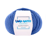 Lana-Gatto-Gomitolo-100--Pura-Lana-Vergine-Merino-Extrafine-Linea-Super-Soft---Tonalita-Blu