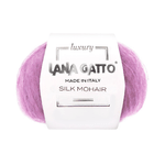 Lana Gatto Gomitolo Silk Mohair, Linea Luxury - Tonalità Rosa e Viola