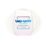 Lana Gatto Gomitolo 100% Pura Lana Vergine Merino Extrafine, Linea Super Soft - Tonalità Marrone