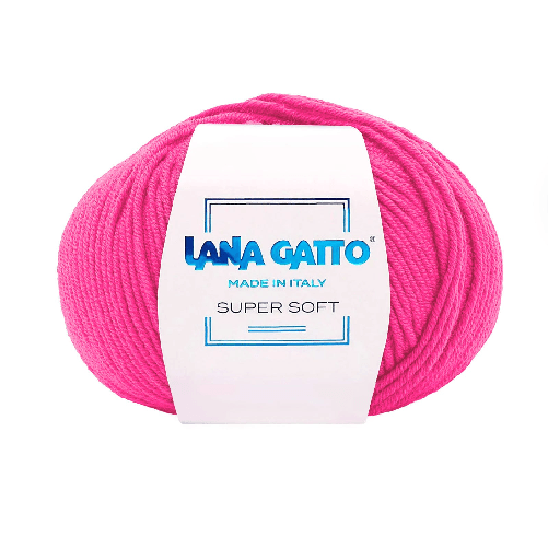 Lana-Gatto-Gomitolo-100--Pura-Lana-Vergine-Merino-Extrafine-Linea-Super-Soft---Tonalita-Fluo