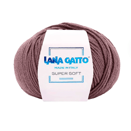 Lana-Gatto-Gomitolo-100--Pura-Lana-Vergine-Merino-Extrafine-Linea-Super-Soft---Tonalita-Rosa-e-Viola