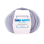 Lana Gatto Gomitolo 100% Pura Lana Vergine Merino Extrafine, Linea Super Soft - Tonalità Pastello