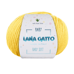 Lana Gatto Gomitolo 100% Pura Lana Vergine Merino Extrafine, Linea Baby Soft con Aloe Vera - Tonalità Calde