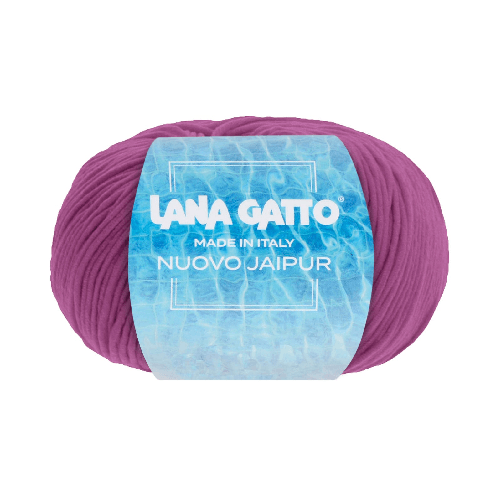 Lana-Gatto-Gomitolo-100--Cotone-Mako-Linea-Nuovo-Jaipur---Tonalita-Rosa-e-Viola