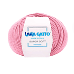 Lana Gatto Gomitolo 100% Pura Lana Vergine Merino Extrafine, Linea Super Soft - Tonalità Pastello