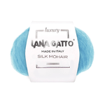 Lana Gatto Gomitolo Silk Mohair, Linea Luxury - Tonalità Azzurro