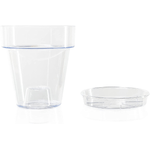 Kalapanta Vaso Trasparente per orchidea, con sottovaso, diametro 14 cm