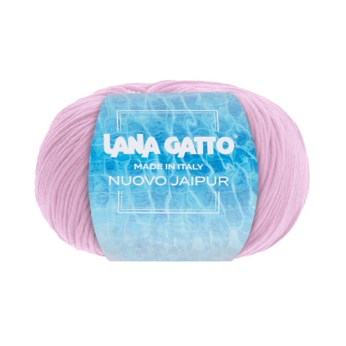 Lana-Gatto-Gomitolo-100--Cotone-Mako-Linea-Nuovo-Jaipur---Tonalita-Rosa-e-Viola