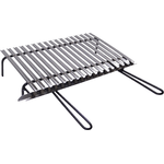 Graticola griglia acciaio inox per barbecue cm 60x35