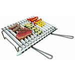 Graticola griglia acciaio inox aisi 430 per barbecue cm 60x40