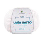 Lana Gatto Gomitolo 100% Pura Lana Vergine Merino Extrafine, Linea Baby Soft con Aloe Vera - Tonalità Neutre