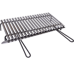 Graticola griglia acciaio inox per barbecue cm 80x35