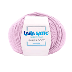 Lana Gatto Gomitolo 100% Pura Lana Vergine Merino Extrafine, Linea Super Soft - Tonalità Pastello