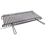 Graticola griglia acciaio inox per barbecue cm 100x50