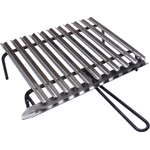 Graticola griglia acciaio inox per barbecue cm 40x35