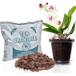 Kalapanta Kit per Rinvasare Le Orchidee: Vaso Trasparente con Fori drenaggio, Sottovaso e Terriccio specifico per Orchidee, diametro vaso 16 cm