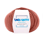 Lana Gatto Gomitolo 100% Pura Lana Vergine Merino Extrafine, Linea Super Soft - Tonalità Calde