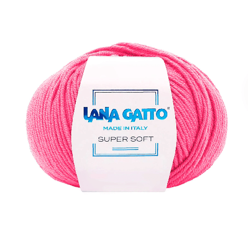 Lana-Gatto-Gomitolo-100--Pura-Lana-Vergine-Merino-Extrafine-Linea-Super-Soft---Tonalita-Fluo