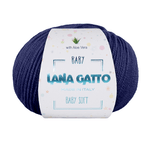 Lana Gatto Gomitolo 100% Pura Lana Vergine Merino Extrafine, Linea Baby Soft con Aloe Vera - Tonalità Verde e Azzurro