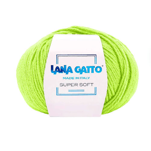 Lana-Gatto-Gomitolo-100--Pura-Lana-Vergine-Merino-Extrafine-Linea-Super-Soft---Tonalita-Fluo