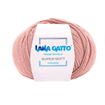 Lana Gatto Gomitolo 100% Pura Lana Vergine Merino Extrafine, Linea Super Soft - Tonalità Pastello