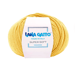 Lana Gatto Gomitolo 100% Pura Lana Vergine Merino Extrafine, Linea Super Soft - Tonalità Calde