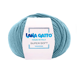 Lana-Gatto-Gomitolo-100--Pura-Lana-Vergine-Merino-Extrafine-Linea-Super-Soft---Tonalita-Blu