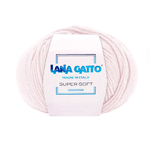 Lana Gatto Gomitolo 100% Pura Lana Vergine Merino Extrafine, Linea Super Soft - Tonalità Pastello