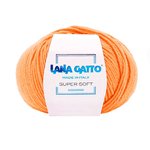 Lana Gatto Gomitolo 100% Pura Lana Vergine Merino Extrafine, Linea Super Soft - Tonalità Fluo