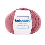 Lana Gatto Gomitolo 100% Pura Lana Vergine Merino Extrafine, Linea Super Soft - Tonalità Pastello