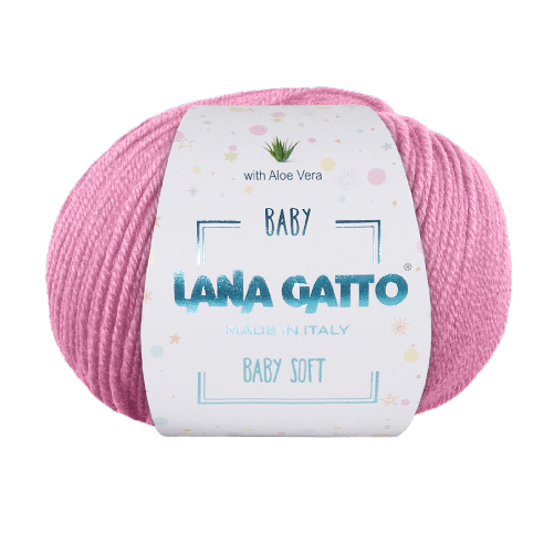 Lana-Gatto-Gomitolo-100--Pura-Lana-Vergine-Merino-Extrafine-Linea-Baby-Soft-con-Aloe-Vera---Tonalita-Rosa