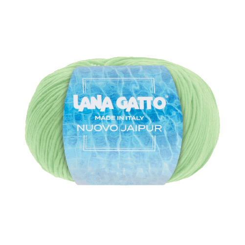 Lana-Gatto-Gomitolo-100--Cotone-Mako-Linea-Nuovo-Jaipur---Tonalita-Verde