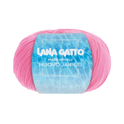 Lana-Gatto-Gomitolo-100--Cotone-Mako-Linea-Nuovo-Jaipur---Tonalita-Rosa-e-Viola