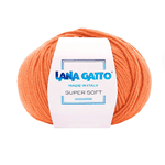 Lana Gatto Gomitolo 100% Pura Lana Vergine Merino Extrafine, Linea Super Soft - Tonalità Accese