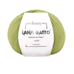 Lana-Gatto-Gomitolo-Lana-Merino-Extrafine-e-Cashmere-Linea-Vip---Tonalita-Verde