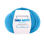 Lana Gatto Gomitolo 100% Pura Lana Vergine Merino Extrafine, Linea Super Soft - Tonalità Accese