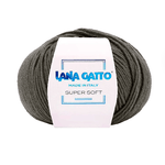 Lana Gatto Gomitolo 100% Pura Lana Vergine Merino Extrafine, Linea Super Soft - Tonalità Verde