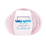 Lana Gatto Gomitolo 100% Pura Lana Vergine Merino Extrafine, Linea Super Soft - Tonalità Pastello