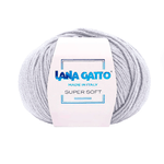 Lana Gatto Gomitolo 100% Pura Lana Vergine Merino Extrafine, Linea Super Soft - Tonalità Fredde