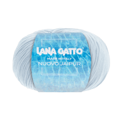 Lana-Gatto-Gomitolo-100--Cotone-Mako-Linea-Nuovo-Jaipur---Tonalita-Azzurro