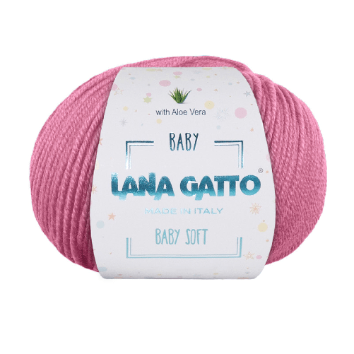 Lana-Gatto-Gomitolo-100--Pura-Lana-Vergine-Merino-Extrafine-Linea-Baby-Soft-con-Aloe-Vera---Tonalita-Rosa