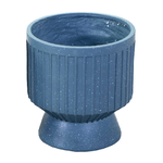 Vacchetti-Portavaso-resina-blu-petrolio-cmø38h40